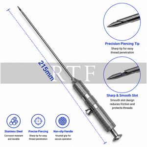 Aguja de Sutura de Acero Inoxidable de 1.5mm y 2.2mm, Instrumento Quirúrgico Laparoscópico Manual, Certificado CE, Cirugía General Clase I - Product Image 3