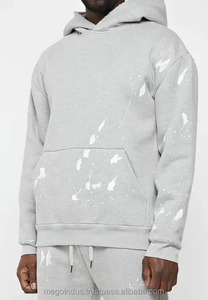 เสื้อกันหนาวมีฮู้ดแบบเรียงซ้อนของผู้ชายกางเกงคาร์โก้100% เข้ารูปชุดวอร์มสำหรับฝึกซ้อมจ๊อกกิ้งชุดวอร์มปักลาย - Product Image 3