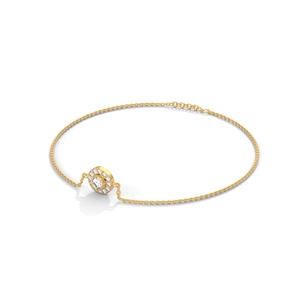 Pulsera de Cadena Circular de Plata de Ley 925 Chapada en Oro con Circonitas para Mujer, Joyería de Regalo - Product Image 2