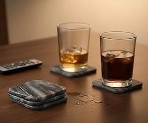 Standard Design <b>Marble</b> Round Eco-Friendly Modern Luxury <b>Coaster</b> Supplier Mats and Pads Set for Sales - Product Image 3