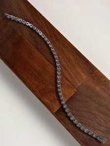 Sparkly Oval Cut Moissanite Diamond Tennis <b>Bracelet</b> For Women's 925 Sterling <b>Silver</b> Fine Anniversary Promise Gift For Partner - Product Image 2