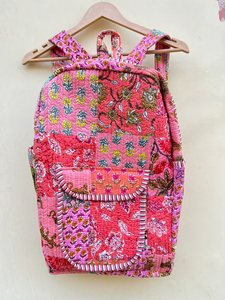 Mochila Escolar Impermeable Antirrobo Acolchada a Rayas para Niñas, Hecha a Mano, de Algodón, Ligera, con Múltiples Bolsillos, Estilo Boho - Product Image 1