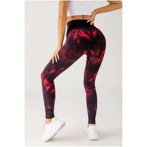 Pantalones de yoga de cintura media con costuras, efecto levantacola, con cordón, ajuste holgado, de secado rápido, para mujer, al por mayor - Product Image 5