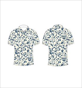 เสื้อโปโลพิมพ์ลายสีน้ำเงินสำหรับผู้ชาย เสื้อแขนสั้นลำลองสำหรับฤดูร้อน มีปกติดกระดุม ระบายอากาศได้ดี น้ำหนักเบา - Product Image 6