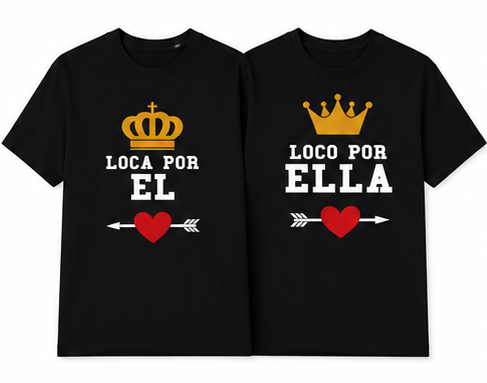 T-shirts de couple Loca Por El / Ella