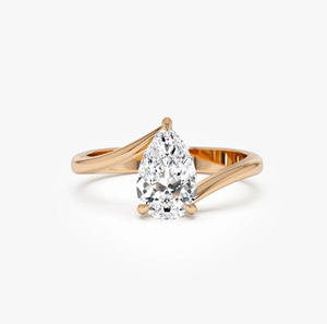 Anillo de Compromiso de Oro de 14K con Diamante Cultivado en Laboratorio, Corte Cojín, para Mujer, Joyería al por Mayor - Product Image 2