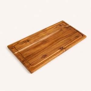 Grande planche à découper rectangulaire avec rainure profonde pour les jus, surface épaisse et lisse, idéale pour la découpe, le service et l'utilisation quotidienne en cuisine - Product Image 1