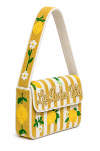 Sac à bandoulière en verre perlé fait main de luxe pour femme, sac à main de créateur La Dolce Vita, personnalisable OEM ODM, vente en gros - Product Image 2