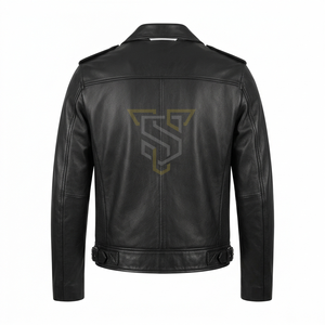 Veste en toile et cuir respirante pour homme, col montant élégant, fermeture éclair sur le devant, style décontracté, streetwear, vêtement d'extérieur pour l'hiver - Product Image 3