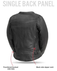 Chaqueta de Motocicleta de Cuero Genuino para Mujer |   Equipo de Ciclismo Hecho a Medida y Ligero - Product Image 5