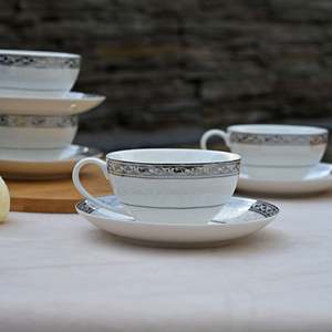 ชุดถ้วยชา Lagom Bone China ลายดอกไม้สวยงาม หรูหรา วินเทจ ทันสมัย ทนทาน ถ้วยเอสเพรสโซ่พอร์ซเลน ขนาด 200 มล. ได้รับการรับรอง BPA (ชุด) - Product Image 4