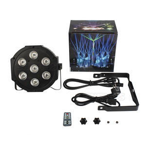 ไฟ LED ควบคุมระยะไกล 7*18W RGBWA UV 6 สี ผสมผสาน แสงสีสำหรับเวทีระดับมืออาชีพ สำหรับดีเจ - Product Image 4