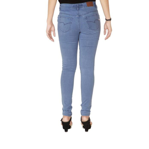 Wholesale High Quality Mid Waist Plus Size Breathable Denim Jeans Pencil Pants <b>Women</b> Fashion Full Length Casual Streetwear - Product Image 3