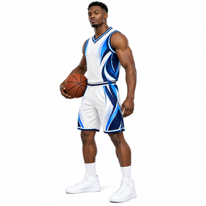 Ensemble de maillots de basket-ball personnalisés avec logo par sublimation, séchage rapide, impression graphique, tenue de sport pour équipe masculine - Product Image 5