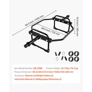 Barres de musculation de 2 pouces, capacité 500 LBS, équipement d'entraînement de force pour la musculation à domicile, barre trapèze, barre hexagonale, série de barres de musculation - Product Image 4