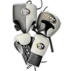No Boxing No Life Ensemble de boxe en cuir de vachette Gants d'entraînement et de sparring à lacets et auto-agrippants Logo personnalisé Respirant Équipement unisexe - Product Image 1