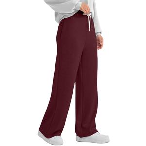 Nouveau pantalon large décontracté d'été pour femme, coupe ample et élégante, couleur unie, avec lacets - Product Image 3
