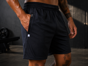 Men's Customized Polyester <b>Athletic</b> Shorts Elastic Waist Gym Wear Comfortable Custom Front Embroidery Design Quick Dry 3D - Product Image 1