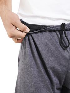 Shorts de basketball décontractés pour hommes en polyester/coton de haute qualité, avec logo sur le bas, écologiques, vente en gros OEM - Product Image 3