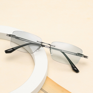 Gafas Unisex Rectangulares Sin Montura, Anti Luz Azul, de Alta Calidad, con Patillas Metálicas y Lentes de PC, Ligeras, Nueva Llegada RTS - Product Image 5