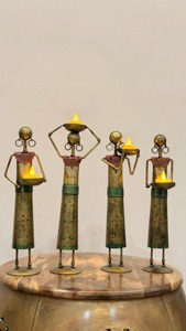Vintage Medieval Fig Metal Candle Stand Perfect For Home <b>Decoration</b> Dining <b>Table</b> And Cozy Ambient Lighting Wholesale From India - Product Image 1
