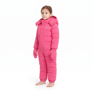 Mono de Nieve con Capucha Rosa para Niñas Hawk Eye, Aislante Sintético, Cortavientos, con Cierre de Cremallera, Ropa Exterior de una Pieza para Niños - Product Image 3