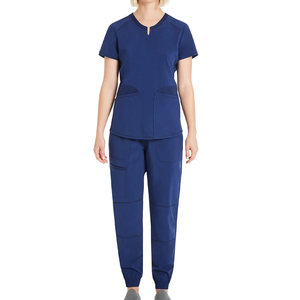 Offre Spéciale : Tenues Médicales et Blouses d'Infirmière – Ensembles de Blouses Tricotées pour Clinique, Hauts à Manches Courtes et Pantalons pour Infirmières - Product Image 1