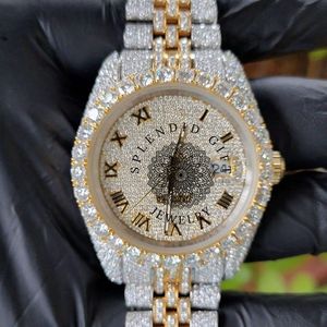 Reloj de Lujo para Hombre, Splendid Gift Jewelry, Esfera de Cristal de Zafiro, Números Romanos, Correa de Acero Inoxidable, Movimiento de Cuarzo ETA, Día/ Fecha - Product Image 6