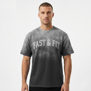 T-shirts pour hommes de haute qualité, style streetwear, col rond, effet délavé, vente en gros, prix bas, t-shirt délavé pour hommes - Product Image 4
