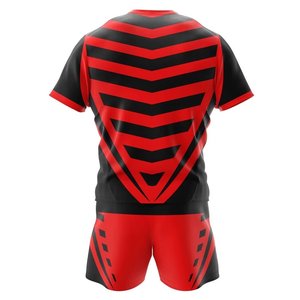 Ensemble de maillots et shorts de rugby au design unique, services OEM, nouvelle collection, qualité supérieure, tissu 100 % polyester. - Product Image 2