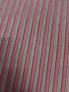 Orange White Strip Cotton Quilted Reversible Modern Customizable Machine Washable Round Placemat - Product Image 2