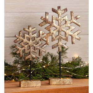 Modèles de flocon de neige Objets de Noël décoratifs Souvenir de vente chaude représentant des articles Accents debout libres en métal Offre Spéciale - Product Image 2