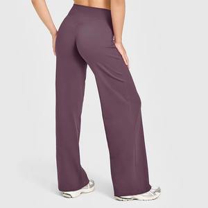 Vente en gros Pantalons d'entraînement Gym Fitness personnalisés pour femmes, imprimés, taille haute, non transparents, pantalons de yoga, leggings avec poches - Product Image 1