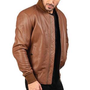 Chaqueta de Cuero de Oveja Auténtica para Hombre, Prenda Exterior Elegante, Duradera y Cómoda - Product Image 4