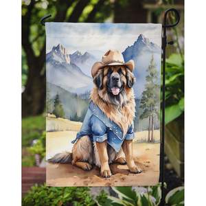 Leonberger Cowboy Bienvenido Jardín Bandera Multicolor Buzón Decorativo Patio Bandera Banner para Patio Obra de arte para camas de flores Tamaño del césped - Product Image 3