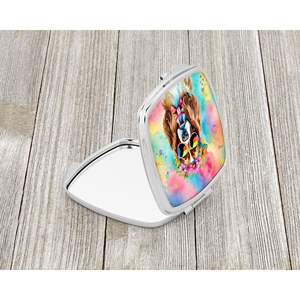 Cavalier Spaniel Hippie Dawg miroir de maquillage à main pliant compact cadeau de voyage décoratif pour femmes et filles - Product Image 2