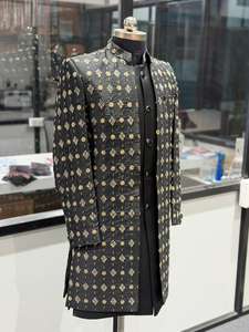 Conjunto de 3 piezas Indo Western Koti de diseñador indio con Kurta para la colección de bodas étnicas de diseñador a precio de exportación - Product Image 2