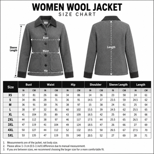 Vestes d'hiver confortables et lourdes à manches longues, à double boutonnage, chaudes, de haute qualité, grandes tailles - Product Image 6