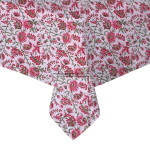 Mantel Cuadrado Floral de Algodón Estampado a Mano 2026 - ¡Oferta de Año Nuevo para Bodas y Fiestas en Casa! - Product Image 6