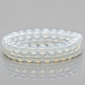 Created Opalite 8mm Smooth Round AAA Grade Gemstone Beads <b>Stretch</b> <b>Bracelet</b> Fashion Jewelry Wholesale - Product Image 1