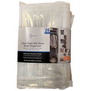 26-Pocket Clear PEVA <b>Hanging</b> <b>Shoe</b> <b>Organizer</b> 2 Pack - Product Image 6