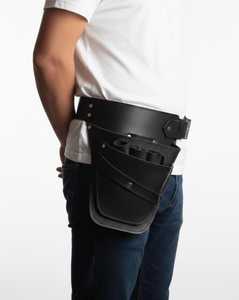 Étui professionnel en cuir écologique pour ciseaux de barbier avec fermeture éclair et bandoulière réglable pour coiffeurs LBSH-0009 - Product Image 2