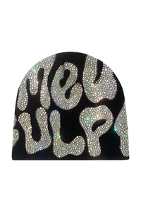 Chapeau d'hiver en tricot chaud de haute qualité, dernier modèle unisexe, dessin animé, diamant, polyester/coton, mode, fait à la main, tricoté chaud, strass - Product Image 3