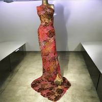 Ventes chaudes de Maqbal Dirac somalien avec un motif floral et des feuilles et des paillettes dorées pour les occasions spéciales