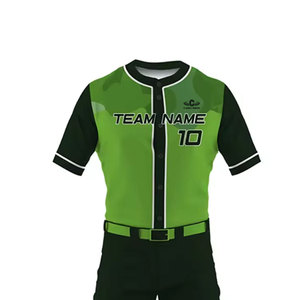 Newest Style Custom Polyester Made Baseball Uniform Plain Regular <b>Top</b> Quality Baseball Uniforms - Product Image 4