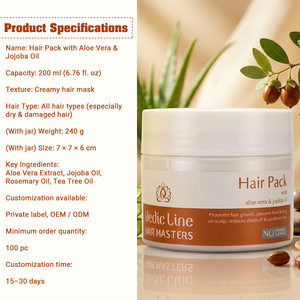 Paquete Capilar de Aloe Vera y Jojoba Natural Más Vendido para una Nutrición Profunda, Reparación del Cabello Seco, Dañado y Encrespado, Disponible para la Venta - Product Image 5