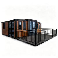 Structure stable et durable, maison conteneur extensible de 40 pieds sur 30 pieds, 2 salles de bain, 3 chambres