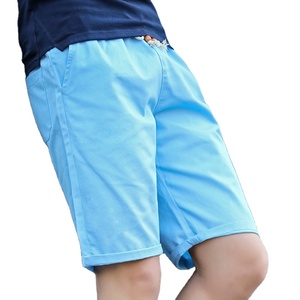 Shorts en coton pour hommes, personnalisables avec logo OEM, taille élastique à 5 points, décontractés, amples, mi-longs, pour l'été et la plage, pour le commerce transfrontalier - Product Image 4