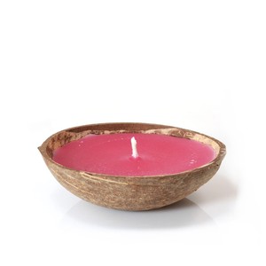 Unique Small Colored <b>Candles</b> in Coconut Shell - Product Image 4