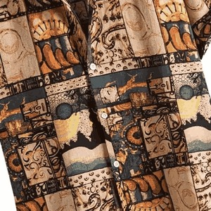 Vêtements de plage Chemise à boutons 100% coton de haute qualité Motif floral Respirant Chemises hawaïennes pour hommes - Product Image 6